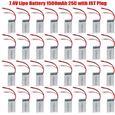 2S 1500mAh 7.4V Lipo Battery JST Plug For Car RC WLTOYS V913 L969 L202 K959 L959 • £13.23