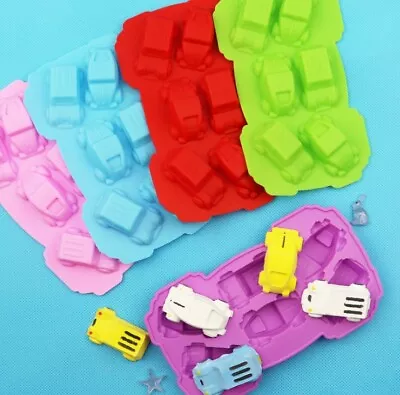 6 X Cars Boys  Chocolate Silicone Mold Jelly Ice Kitchen Soap Fun Party Birthday • £2.85