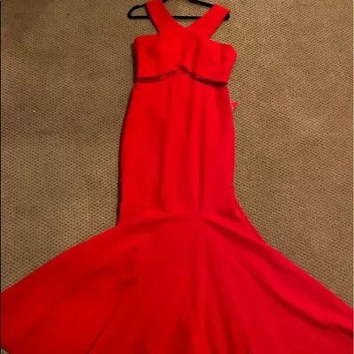 Mignon Fit And Flare Red Gown Size 12 $688 • $180