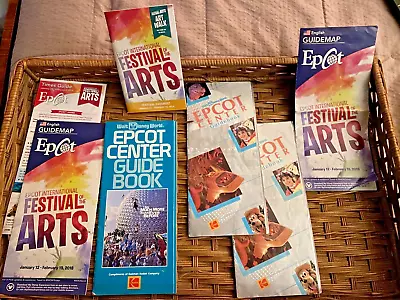 1987 1990 2018 EPCOT Guide Books Maps Walt Disney World WDW + Festival Of Arts • $11