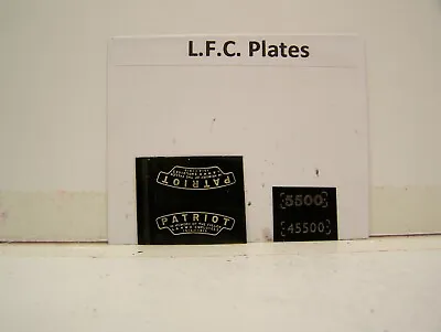 £10 • Buy LFC LMS/BR Patriot 5500/45500 Name & Number Plates