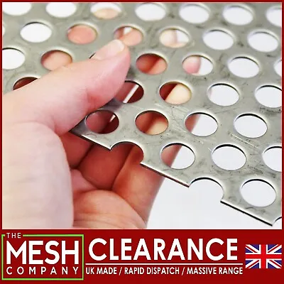£24.99 • Buy CLEARANCE SS304 Round (10mm X 1.5mm Thick) Perforated Metal 500 X 500mm Sale!!