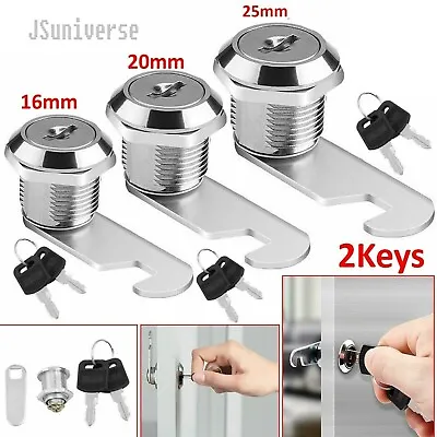 Cam Lock Locker Furniture Lock Post Mail Box Lock Camlock Cabinet Drawer Keys • £3.95