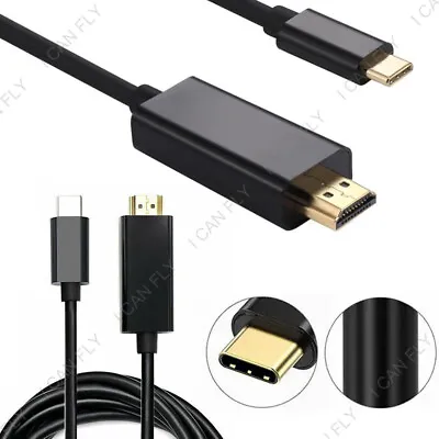 USB C To HDMI Cable Type C Male To HDMI Male 4K Cable For Macbook Chromebook DF • $10.97