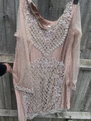 £84.99 • Buy Asian Indian Pakistani Kameez Lengha Wedding Party Outfit Blush Pink