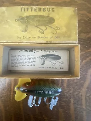 Vintage Fred Arbogast War Time Plastic Lip Jitterbug Lure In 2pc Cardboard Box • $31