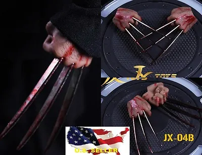 ❶IN STOCK❶1/6 Wolverine Logan Metal Bloody Claw Hands Realistic Hair Worldbox  • $26.17