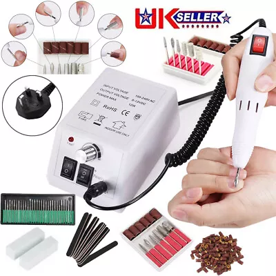 £13.74 • Buy Electric Nail Art File Drill Machine Professional Manicure Pedicure False Set UK