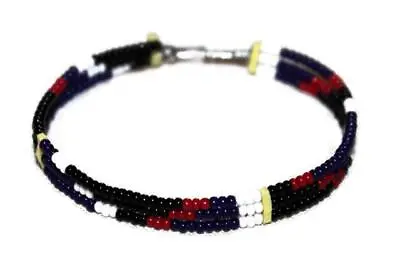 African Beaded Maasai Masai Wire Bracelet Cuff Made In Kenya T05 • $9.99