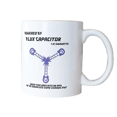 £9.95 • Buy Powered By Flux Capacitor Time Travel Movie Inspired Ceramic Coffee Gift Mug NEW
