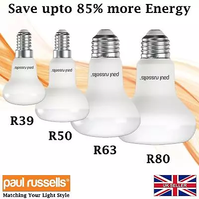 R80 R63 R50 R39 LED Reflector Spotlight Bulbs Warm/Cool/Day White Screw ES SES  • £8.99