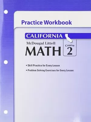 Math Course 2: California (mcdougal Littell Middle School • $17.75