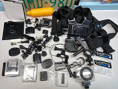 Lot Of OEM GoPro Accessories - Straps Adapters Screws And Cases • $29.95