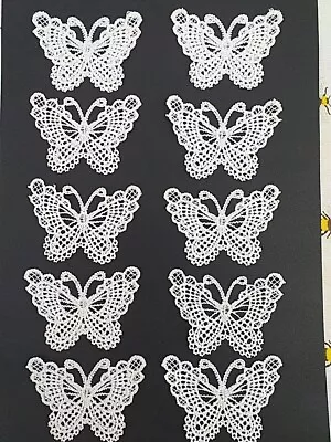 10 X Embroidery  Butterfly Motifs Applique Guipure Venise Lace Trim  • £3.90