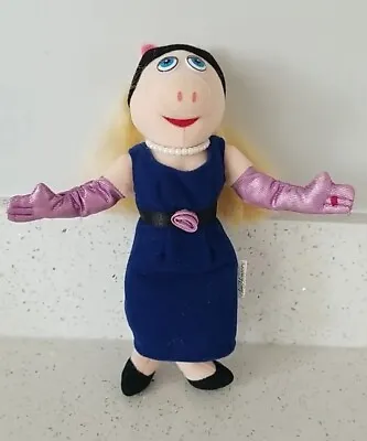 Sababa Toy Jim Henson Muppets 2004 Plush Miss Piggy Purple Dress Pearls Gloves • $22