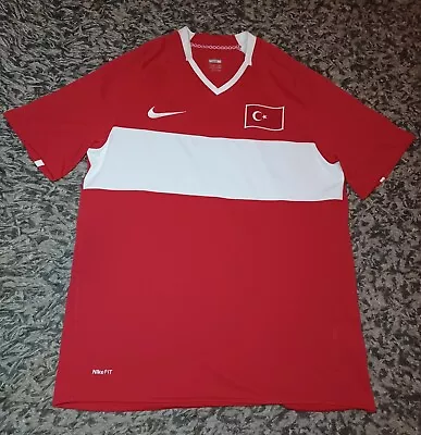 Turkey Home Football Shirt 2008-2009 Red Jersey Nike Soccer Mens Size Medium  • $34.99