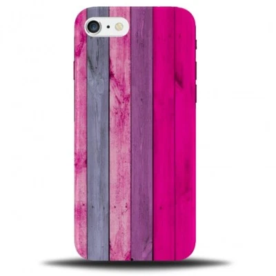 £11.99 • Buy Hot Pink Wooden Stripes Phone Case Cover | Wood Dark Light Purple B996