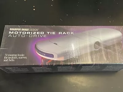 Sharper Image Motorized Tie Rack Rotating 72 Hook Tie Scarf & Belt - New Sealed • $39.95