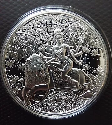 2023 Le Grand Mint Hindu Goddess DURGA 1oz 9999 Silver High Relief Coin With COA • £45