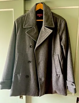 Men's Merona TARGET Pea Coat Size Medium Dark Gray CHARITY SALE 🐶🐱 • $50