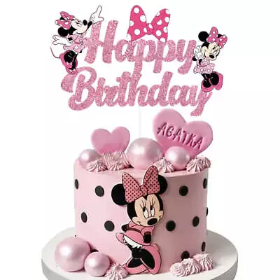 Disney Minnie Mouse Cake Decorations Minnie Party Cake Topper For Kids Birthday • $7.70