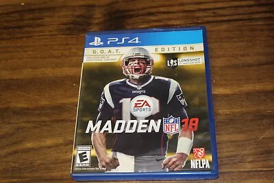 PS4 GOAT Edition Madden NFL 18 Game No Manual Works • $5.76