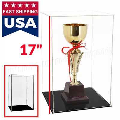 17 Inch H Acrylic Display Case Collectibles Box Dustproof Large Figure Install • $34.99