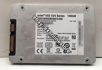 SSDSC2CT180A4 - 180GB 2.5  6Gbps SATA SSD (Intel 330 Series) Used • $122