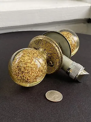 Weiser/Ruth Richmond  Lucite Doorknob Gold Flakes Mid-Century 1960s • $165