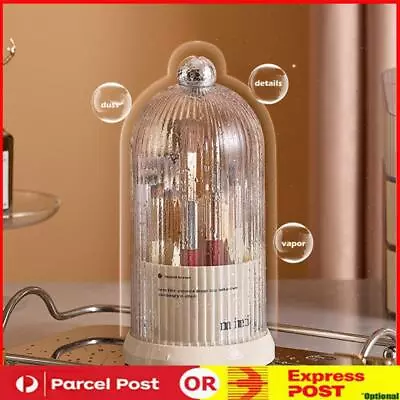 Makeup Brushes Holder Transparent Makeup Box Dustproof For Home Bedroom (White) • $22.59