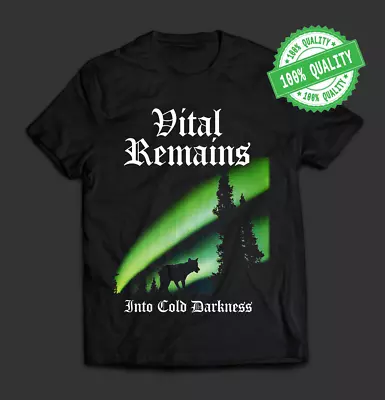 VITAL REMAINS Into Cold Darkness T-Shirt Short Sleeve Black Men S To 5XL SH2083 • $22.99