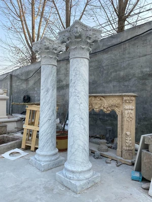 $9500 • Buy Incredible Carrara Marble Corinthian Columns - Ccmc6