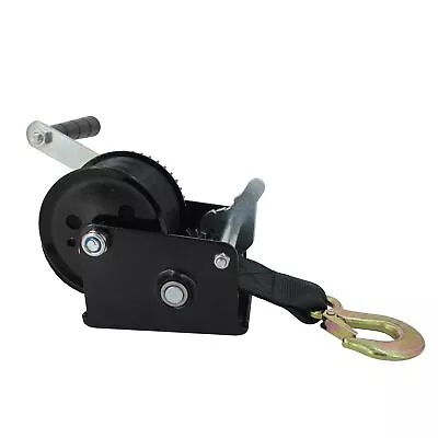 Heavy Duty Boat Trailer Winch 800Lbs With 16.4ft Polyester Strap Manual Ratchet • $25.98