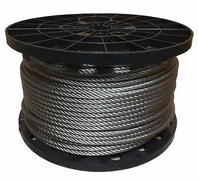 3/16  Stainless Steel Aircraft Cable Wire Rope 7x19 Type 304 (150 Feet) • $111