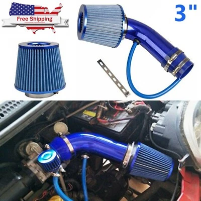 $34.99 • Buy 3  Cold Air Intake Pipe Kit With Filter Power Flow Hose System Car Accessories