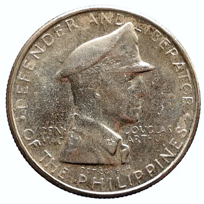 1947 S PHILIPPINES US WWII General DOUGLAS MACARTHUR Old Silver Peso Coin I96071 • $349.65