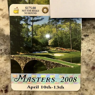 2008 Masters Badge Golf / Ticket - Trevor Immelman Wins • $28.50