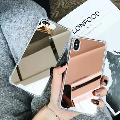 $12.98 • Buy Luxury Mirror Plating Phone Case Mirror Phone Cover For IPhone Silicone Reflex