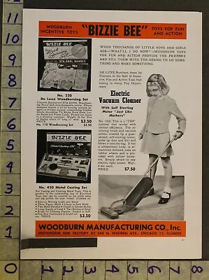 1947 Toy Ad Education Hobby Bizzie Bee Woodburn Vacuum Metal Cast Chicago Tc44 • $28.95
