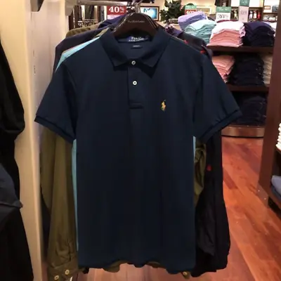 UK Ralph Lauren Men Polo Shirt Polo T-Shirt Tops Casual Shirts With Logo Cotton • £22.74