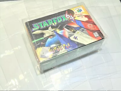 1 N64 Nintendo 64 Star Fox Video Game Clear Case Cases Sleeve Box Protector CIB • $7.95