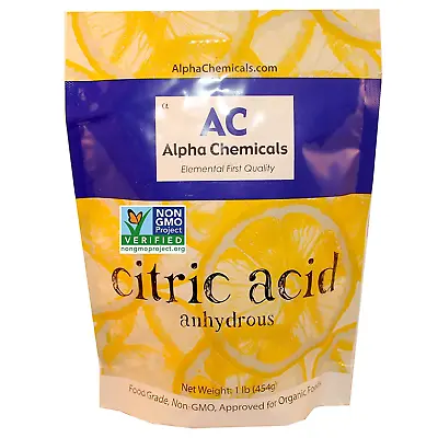 Alpha Chemicals Non-Gmo Project Verified Citric Acid - 1 Pound – Organic • $15.49