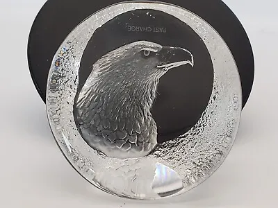 Mats Janosson Sweden Eagle Lead Crystal Paperweight Art Glass Sculpture • $13.60