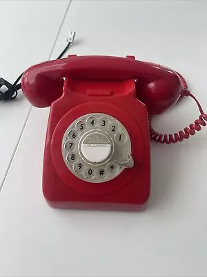 Gpo 746 Red Rotary Dial Telephone Ren 1 • £14.99