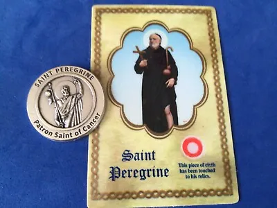St PEREGRINE Patron Saint Of Cancer Pocket Token Protection Healing Relic Card • $14.98