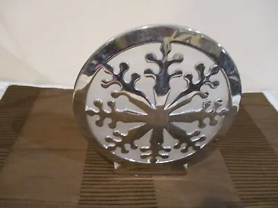 Silver Reflection Round  Sconce Snowflake Candle Holder 6.5  T X 5.75  W (1pc) • £11.57