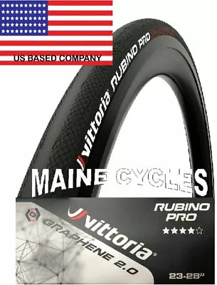 Vittoria Rubino Pro G 2.0 Graphene Tubular 700 X 23 All / Full Black (2 Tires) • $149.90