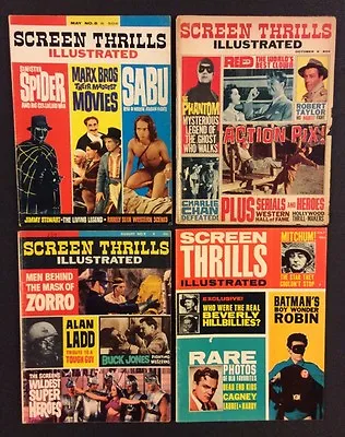 Vintage SCREEN THRILLS ILLUSTRATED Magazines 1963-1964 MARX BROS Zorro PHANTOM • $39.99