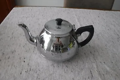 Festival Of Britain 1951  Polished Aluminium Teapot  Approx 9   Across • £5