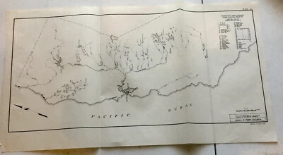 $10 • Buy Vintage 1945 Hydro-Electric Projects Map California BRANCH OF POWER UTILIZATION